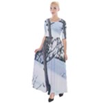winter forest Half Sleeves Maxi Dress
