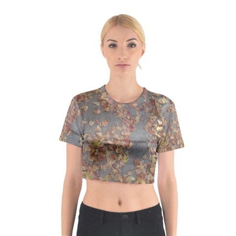 Sidewalk Leaves Cotton Crop Top from ArtsNow.com