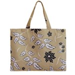 Folk flowers print Floral pattern Ethnic art Zipper Mini Tote Bag