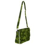 Folk flowers print Floral pattern Ethnic art Shoulder Bag with Back Zipper