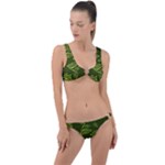 Folk flowers print Floral pattern Ethnic art Ring Detail Crop Bikini Set