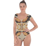 Abstract pattern geometric backgrounds  Abstract geometric  Short Sleeve Leotard 