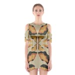 Abstract pattern geometric backgrounds  Abstract geometric  Shoulder Cutout One Piece Dress