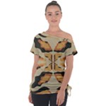 Abstract pattern geometric backgrounds  Abstract geometric  Off Shoulder Tie-Up Tee