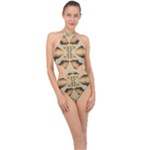 Abstract pattern geometric backgrounds  Abstract geometric  Halter Side Cut Swimsuit