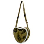 Floral pattern paisley style Paisley print. Doodle background Heart Shoulder Bag