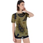 Floral pattern paisley style Paisley print. Doodle background Perpetual Short Sleeve T-Shirt