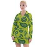 Floral pattern paisley style Paisley print. Doodle background Women s Long Sleeve Casual Dress