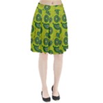 Floral pattern paisley style Paisley print. Doodle background Pleated Skirt