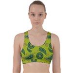 Floral pattern paisley style Paisley print. Doodle background Back Weave Sports Bra