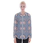 Floral folk damask pattern Fantasy flowers Floral geometric fantasy Womens Long Sleeve Shirt