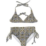 Floral folk damask pattern Fantasy flowers Floral geometric fantasy Kids  Classic Bikini Set