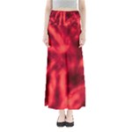 Cadmium Red Abstract Stars Full Length Maxi Skirt
