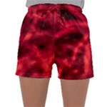 Cadmium Red Abstract Stars Sleepwear Shorts