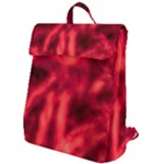 Cadmium Red Abstract Stars Flap Top Backpack