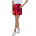 Cadmium Red Abstract Stars Kids  Tennis Skirt
