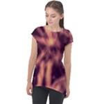 Topaz  Abstract Stars Cap Sleeve High Low Top