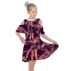 Kids  Shoulder Cutout Chiffon Dress 