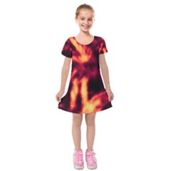 Lava Abstract Stars Kids  Short Sleeve Velvet Dress from ArtsNow.com