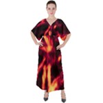 Lava Abstract Stars V-Neck Boho Style Maxi Dress