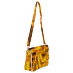 Golden Abstract Stars Shoulder Bag with Back Zipper