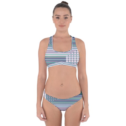 Gradient (103) Cross Back Hipster Bikini Set from ArtsNow.com