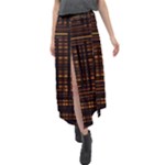 Gradient Velour Split Maxi Skirt