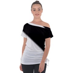 Off Shoulder Tie-Up T-Shirt 