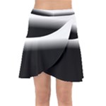Gradient Wrap Front Skirt