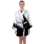Gradient Long Sleeve Satin Kimono