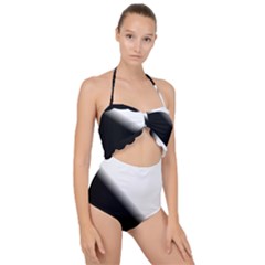 Scallop Top Cut Out Swimsuit 