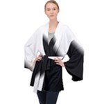 Gradient Long Sleeve Velvet Kimono 