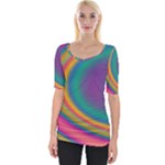 Gradientcolors Wide Neckline Tee