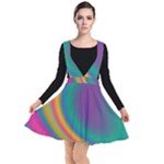 Gradientcolors Plunge Pinafore Dress