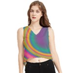 Gradientcolors V-Neck Cropped Tank Top