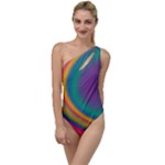 Gradientcolors To One Side Swimsuit