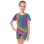 Gradientcolors Kids  Mesh Tee and Shorts Set