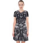 Bw Creepy Fantasy Scene Artwork Adorable in Chiffon Dress