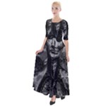 Bw Creepy Fantasy Scene Artwork Half Sleeves Maxi Dress