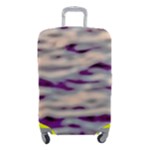 Orange  Waves Abstract Series No1 Luggage Cover (Small)