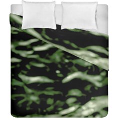 Green  Waves Abstract Series No5 Duvet Cover Double Side (California King Size) from ArtsNow.com