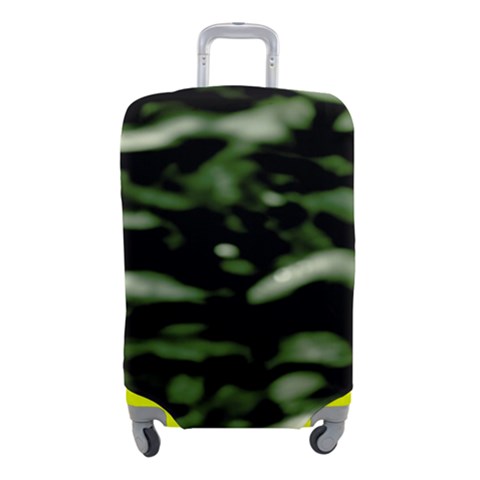 Green  Waves Abstract Series No5 Luggage Cover (Small) from ArtsNow.com