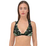 Green  Waves Abstract Series No5 Double Strap Halter Bikini Top