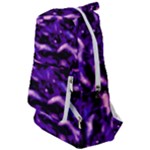 Purple  Waves Abstract Series No1 Travelers  Backpack