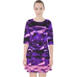 Purple  Waves Abstract Series No1 Pocket Dress