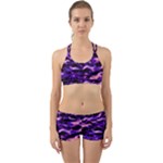 Purple  Waves Abstract Series No1 Back Web Gym Set