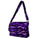 Purple  Waves Abstract Series No1 Full Print Messenger Bag (S)