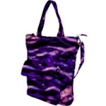 Purple  Waves Abstract Series No1 Shoulder Tote Bag