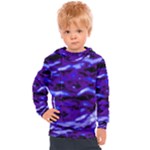 Purple  Waves Abstract Series No2 Kids  Hooded Pullover
