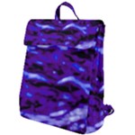 Purple  Waves Abstract Series No2 Flap Top Backpack